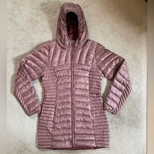 Eddie Bauer Astoria Down Parka Long Coat Jacket Plum Women’s Small